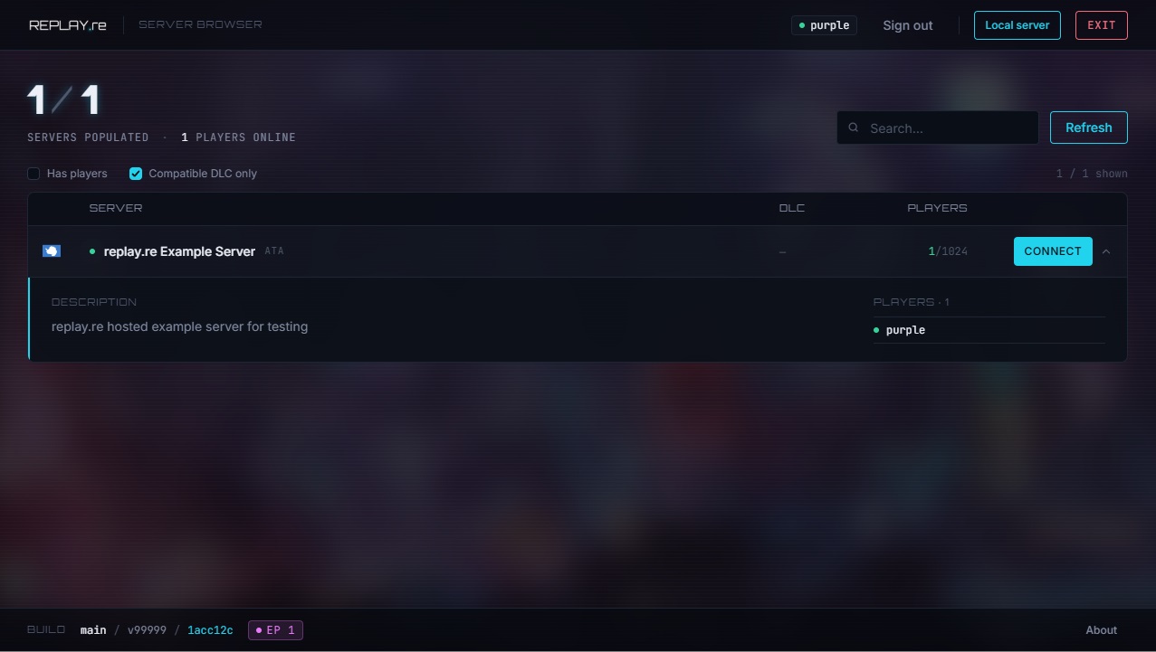 Server browser